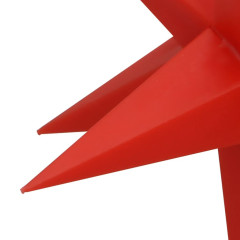 OMAXI Svítící vánoční hvězdy s LED 10 ks červené 10 cm 421946