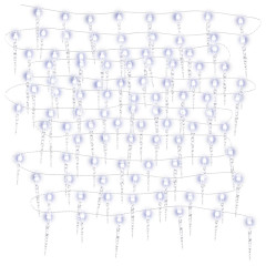 OMAXI Vánoční rampouchové světlo 200 LED diod studená bílá 20 m akryl PVC 435202