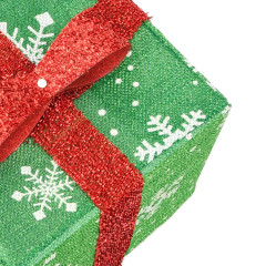 OMAXI Svítící vánoční dárky 3 ks 64 teple bílých LED 435370