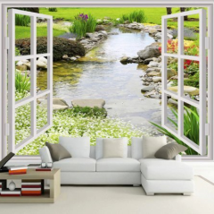Solution Media 3D tapety -  Okno do zahradyy 1m2 - velikost  140 cm (Š) x 70,5cm (V)