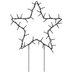 OMAXI Vánoční světelné dekorace s hroty 3 ks Hvězda 50 LED diod 29 cm 118256