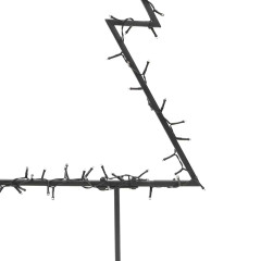 OMAXI Vánoční světelná dekorace s hroty Stromek 80 LED diod 60 cm 118270