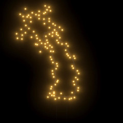 OMAXI Vánoční světelná dekorace s hroty Kometa 115 LED diod 89 cm 118294