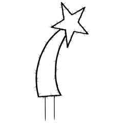 OMAXI Vánoční světelná dekorace s hroty Kometa 115 LED diod 89 cm 118294