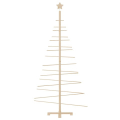 OMAXI Dřevěný vánoční stromeček na ozdoby 180 cm masivní borové dřevo 133457