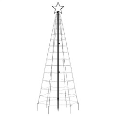 OMAXI LED vánoční stromek s hroty 220 studených bílých LED 180 cm 042278