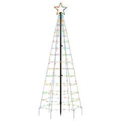 OMAXI LED vánoční stromek s hroty 220 barevných LED 180 cm 042285