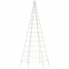 OMAXI LED vánoční stromek na stožár 200 teplých bílých LED diod 180cm 042346