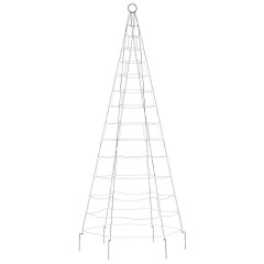 OMAXI LED vánoční stromek na stožár 200 barevných LED diod 180 cm 042360