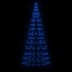 OMAXI LED vánoční stromek na stožár 200 modrých LED diod 180 cm 042377