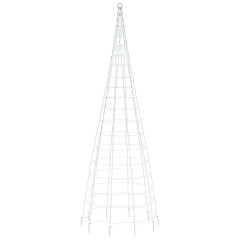 OMAXI LED vánoční stromek na stožár 550 studených bílých LED 300 cm 042391