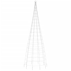 OMAXI LED vánoční stromek na stožár 550 studených bílých LED 300 cm 042391