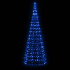 OMAXI LED vánoční stromek na stožár 550 modrých LED 300 cm 042414