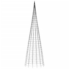OMAXI LED vánoční stromek na stožár 3000 studených bílých LED 800 cm 042476
