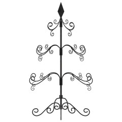 OMAXI Kovový vánoční stromeček pro dekorace černý 90 cm 137165
