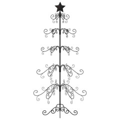 OMAXI Kovový vánoční stromeček pro dekorace černý 150 cm 137172