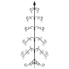 OMAXI Kovový vánoční stromeček pro dekorace černý 150 cm 137172