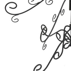 OMAXI Kovový vánoční stromeček pro dekorace černý 150 cm 137172