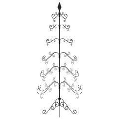 OMAXI Kovový vánoční stromeček pro dekorace černý 180 cm 137189