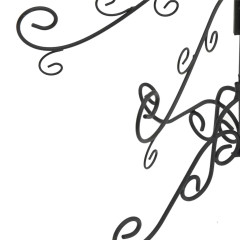 OMAXI Kovový vánoční stromeček pro dekorace černý 180 cm 137189