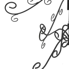 OMAXI Kovový vánoční stromeček pro dekorace černý 215 cm 137196