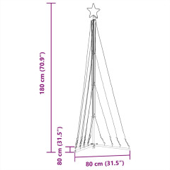 OMAXI LED vánoční stromek 339 studených bílých LED 187 cm 394330