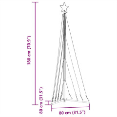 OMAXI LED vánoční stromek 339 barevných LED diod 187 cm 394354