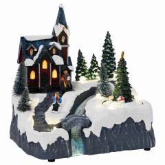 OMAXI Dekorace vánoční vesnice Vícebarevný 20.5 x 17 x 21 cm Plast 362858