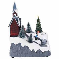 OMAXI Dekorace vánoční vesnice Vícebarevný 20.5 x 17 x 21 cm Plast 362858