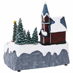 OMAXI Dekorace vánoční vesnice Vícebarevný 20.5 x 17 x 21 cm Plast 362858