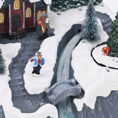 OMAXI Dekorace vánoční vesnice Vícebarevný 20.5 x 17 x 21 cm Plast 362858