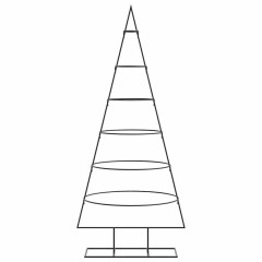 OMAXI Kovový vánoční stromeček pro dekorace černý 150 cm 391766