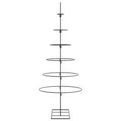 OMAXI Kovový vánoční stromeček pro dekorace černý 150 cm 391766