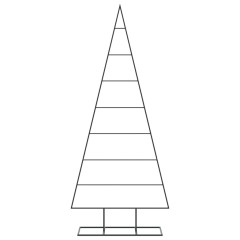 OMAXI Kovový vánoční stromeček pro dekorace černý 150 cm 391827