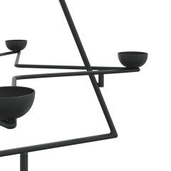 OMAXI Kovový vánoční stromeček pro dekorace černý 75 cm 391902