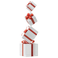 OMAXI Vánoční dekorace dárková krabička 80 teple bílých LED 513397