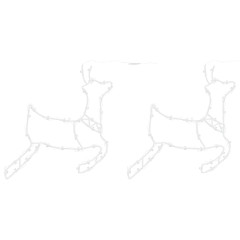 OMAXI Vánoční osvětlení silueta soba 2 ks 35 LED teplá bílá 397942