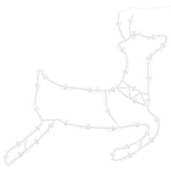 OMAXI Vánoční osvětlení silueta soba 2 ks 35 LED teplá bílá 397942