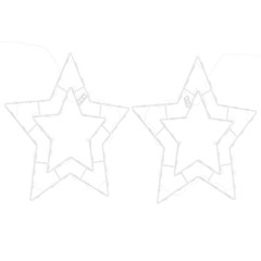 OMAXI Vánoční osvětlení hvězda silueta 2 ks 50 LED teplá bílá 397959