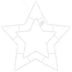 OMAXI Vánoční osvětlení hvězda silueta 2 ks 50 LED teplá bílá 397959