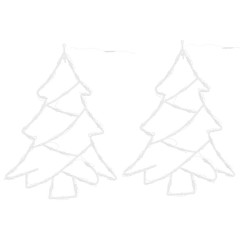 OMAXI Vánoční osvětlení vánoční stromek silueta 2ks 35 LED teplá bílá 397973