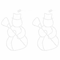 OMAXI Vánoční osvětlení sněhulák silueta 2 ks 35 LED teplá bílá 397997