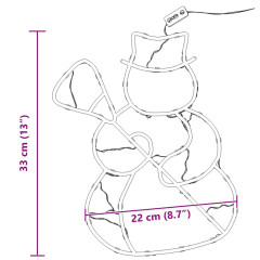 OMAXI Vánoční osvětlení sněhulák silueta 2 ks 35 LED teplá bílá 397997