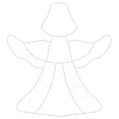 OMAXI Vánoční osvětlení Angel Silhouette 2 ks 50 LED teplá bílá 398000