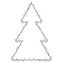 OMAXI Vánoční osvětlení vánoční stromek silueta 115 LED teplá bílá 398031