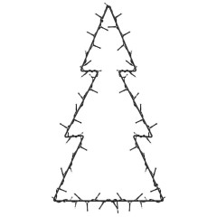 OMAXI Vánoční osvětlení vánoční stromek silueta 80 LED teplá bílá 398048