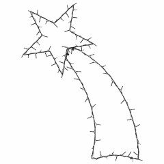 OMAXI Vánoční osvětlení padající hvězdy silhouette 115 LED bílá 398055