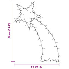 OMAXI Vánoční osvětlení padající hvězdy silhouette 115 LED bílá 398055