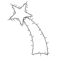 OMAXI Vánoční osvětlení padající hvězdy silhouette 80 LED bílá 398062