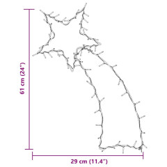 OMAXI Vánoční osvětlení padající hvězdy silhouette 80 LED bílá 398062